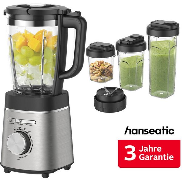 Hanseatic Standmixer HBL14001175SD mit 1,75L Fassungsvermögen, 1400 W, inkl. 3 Jahre Herstellergarantie