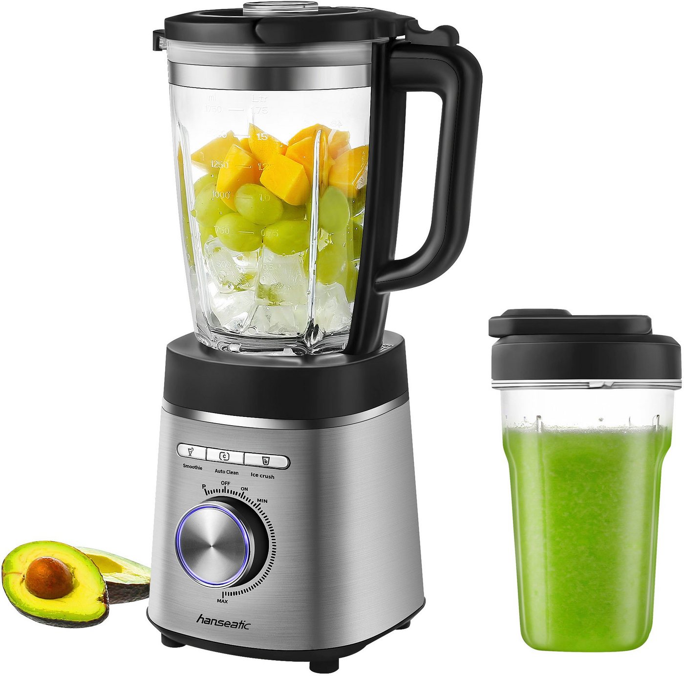 Hanseatic Standmixer HBL14001175SD mit 1,75L Fassungsvermögen, 1400 W, inkl. 3 Jahre Herstellergarantie – Bild 3 von 5
