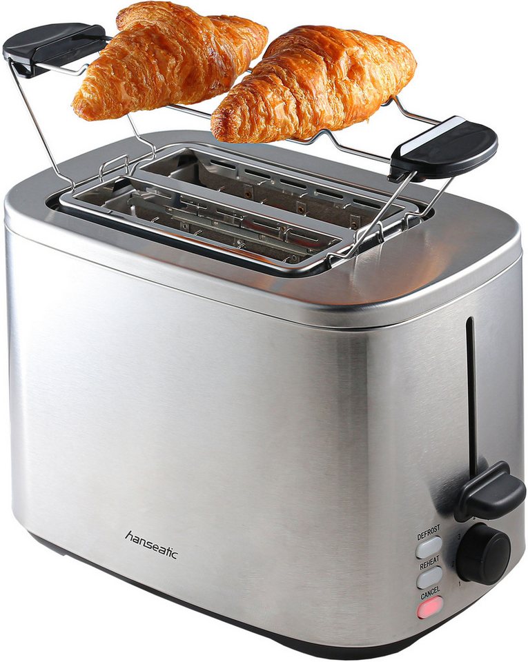 Hanseatic Toaster HT8007SD, 2 kurze Schlitze, 800 W, inkl. 3 Jahre Herstellergarantie – Bild 4 von 5