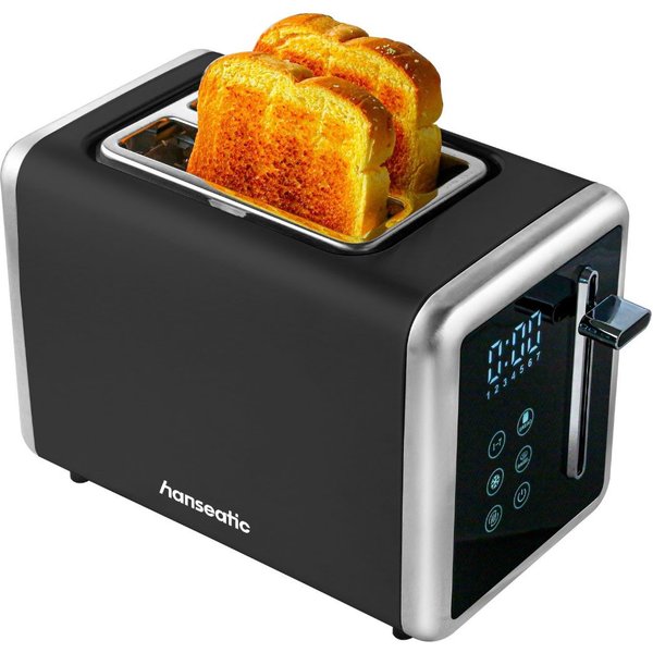 Hanseatic Toaster HT9007BD, mit Brötchenaufsatz, 2 kurze Schlitze, 900 W, inkl. 3 Jahre Herstellergarantie