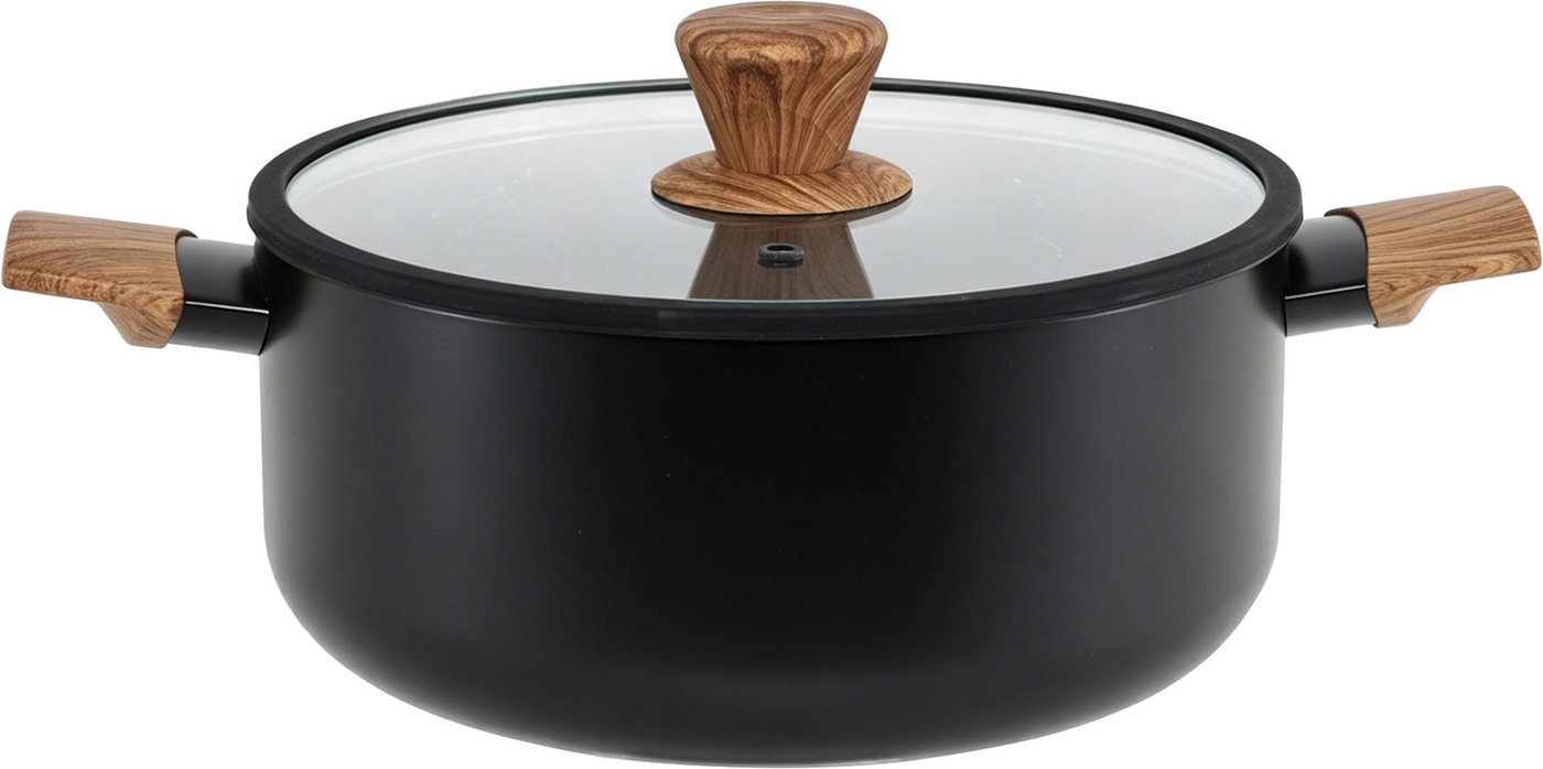 Hanseatic Topf-Set ALU SCANDI, mit Antihaftbeschichtung, Aluminium (Set, 9-tlg., Stielkasserolle 16 cm, Kochtopf 16/20/24 cm, Bratpfanne 24/28 cm), für alle Her – Bild 2 von 5