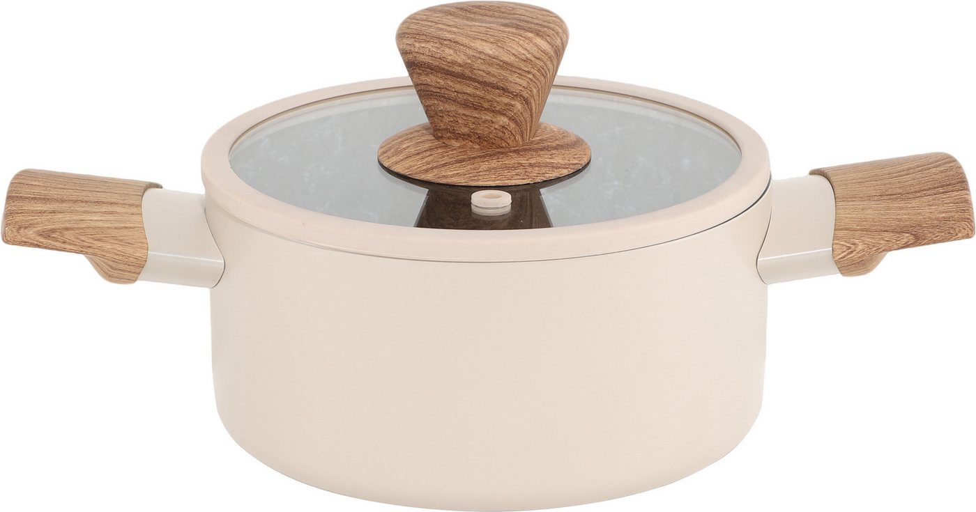 Hanseatic Topf-Set ALU SCANDI, mit Antihaftbeschichtung, Aluminium (Set, 9-tlg., Stielkasserolle 16 cm, Kochtopf 16/20/24 cm, Bratpfanne 24/28 cm), für alle Her – Bild 4 von 5