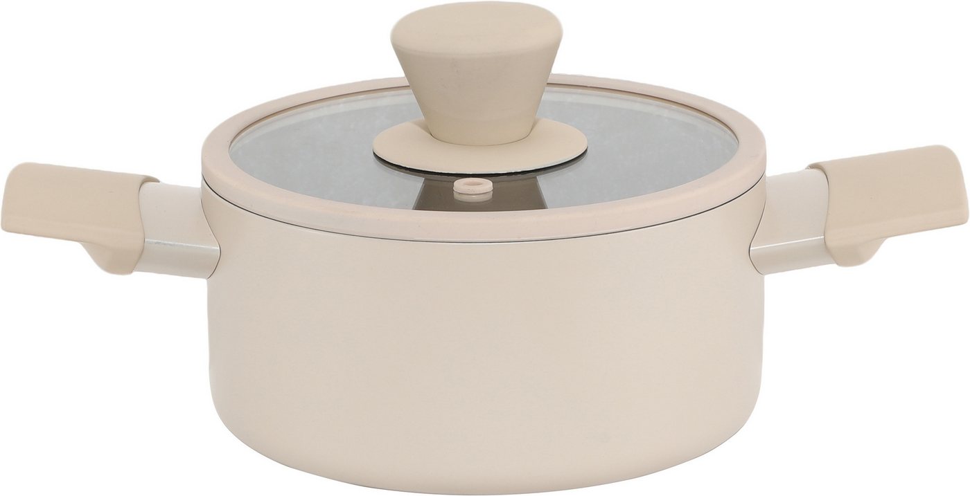 Hanseatic Topf-Set ALU SCANDI, mit Antihaftbeschichtung, Aluminium (Set, 9-tlg., Stielkasserolle 16 cm, Kochtopf 16/20/24 cm, Bratpfanne 24/28 cm), für alle Her – Bild 4 von 5