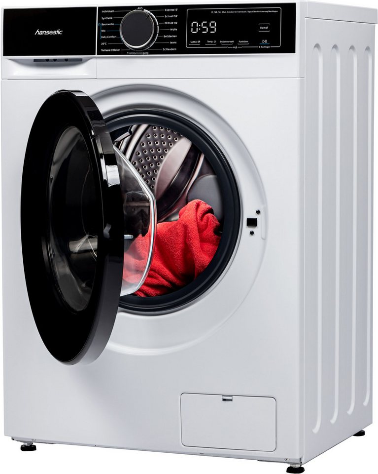 Hanseatic Waschmaschine HWMA714A, 7 kg, 1400 U/min, inkl. 5 Jahre Langzeitgarantie – Bild 4 von 5
