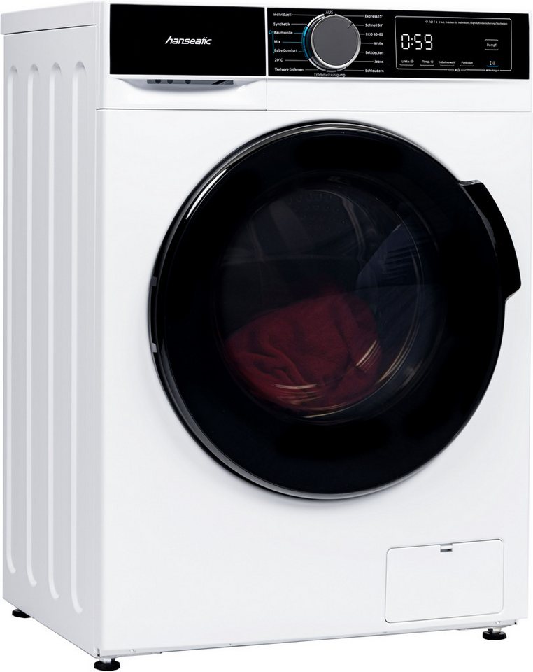 Hanseatic Waschmaschine HWMA814B, 8 kg, 1400 U/min, inkl. 3 Jahre Herstellergarantie – Bild 2 von 5