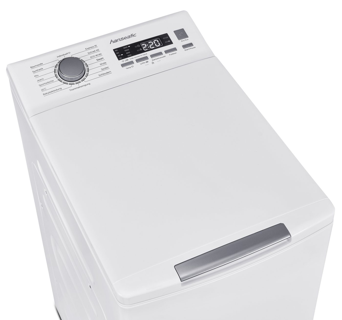 Hanseatic Waschmaschine Toplader HTW612C, 6 kg, 1200 U/min, inkl. 3 Jahre Herstellergarantie – Bild 3 von 5
