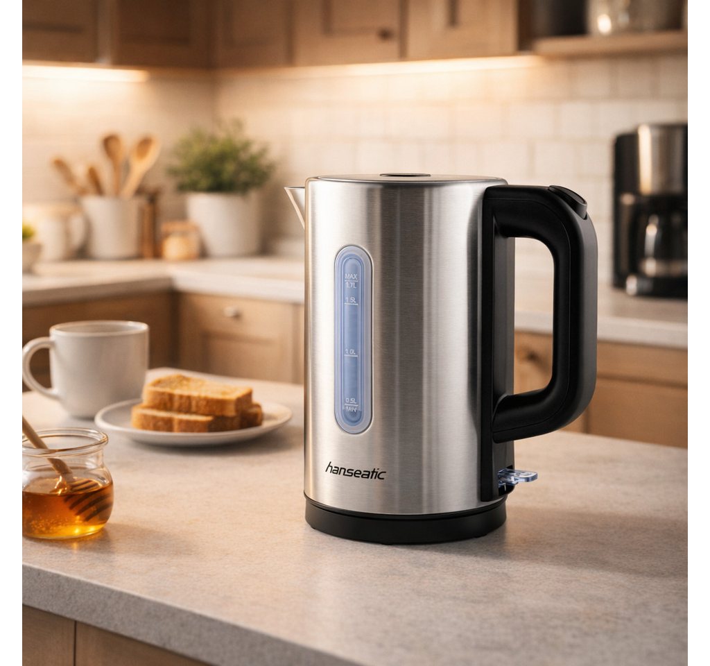 Hanseatic Wasserkocher HWK1752200SD, 1,75 l, 2200 W, inkl. 3 Jahre Herstellergarantie – Bild 3 von 5