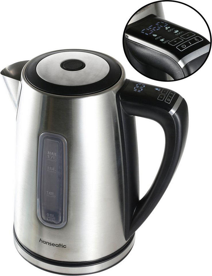 Hanseatic Wasserkocher HWK17DSD, 1,7 l, 2200 W, inkl. 3 Jahre Herstellergarantie – Bild 4 von 5