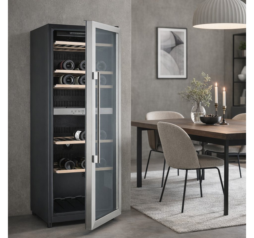 Hanseatic Weinkühlschrank HWC77FCIA, für 77 Standardflaschen á 0,75l,inkl. 3 Jahre Herstellergarantie – Bild 4 von 5