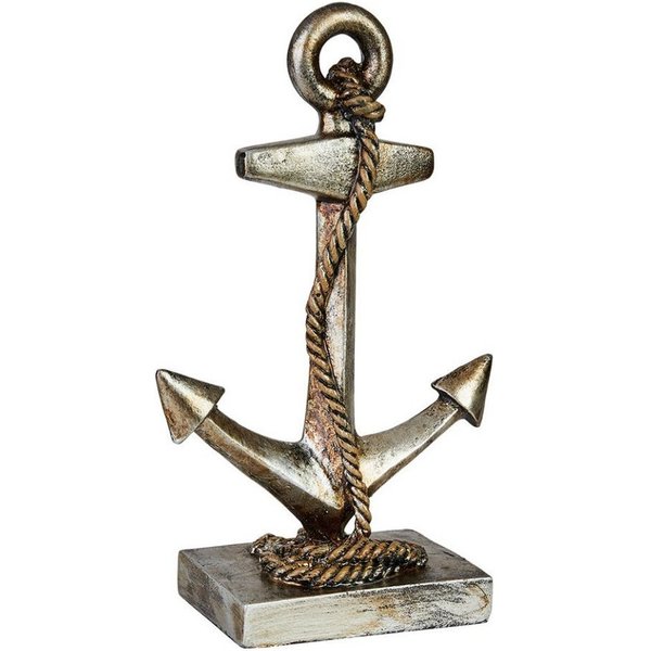 Hansmeier Dekoobjekt Deko Statue Anker - maritime Wohnungs-Deko - Design-Dekoration Maritim (1-tlg), in drei Größen erhältlich, Maritimer Look
