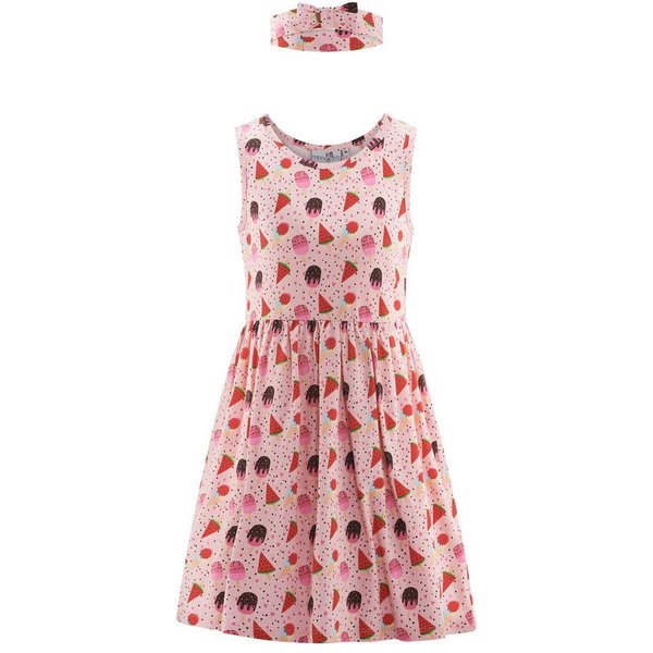 happy girls Jerseykleid (Set, 2-tlg) mit süßem Haarband mit Schleifendetail