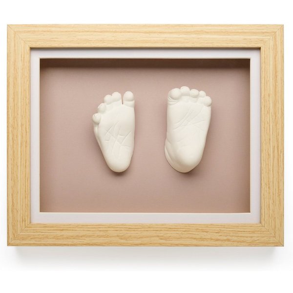 Happy Hands Handabdruck-Set 3D Baby Abdruckset mit Holzrahmen für Hand- und Fußabdruck