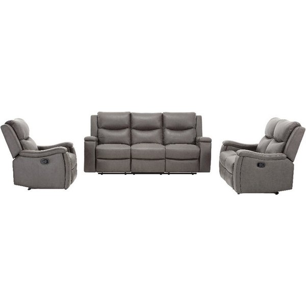 Happy Home Sofa 3-tlg. Polstergarnitur mit 5 Relaxfunktionen verstellbar&Liegefunktion