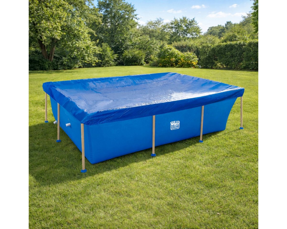Happy People Pool-Abdeckplane Poolabdeckung für Stahlrahmenpool 263x185cm, mit 20cm Überhang – Bild 2 von 3