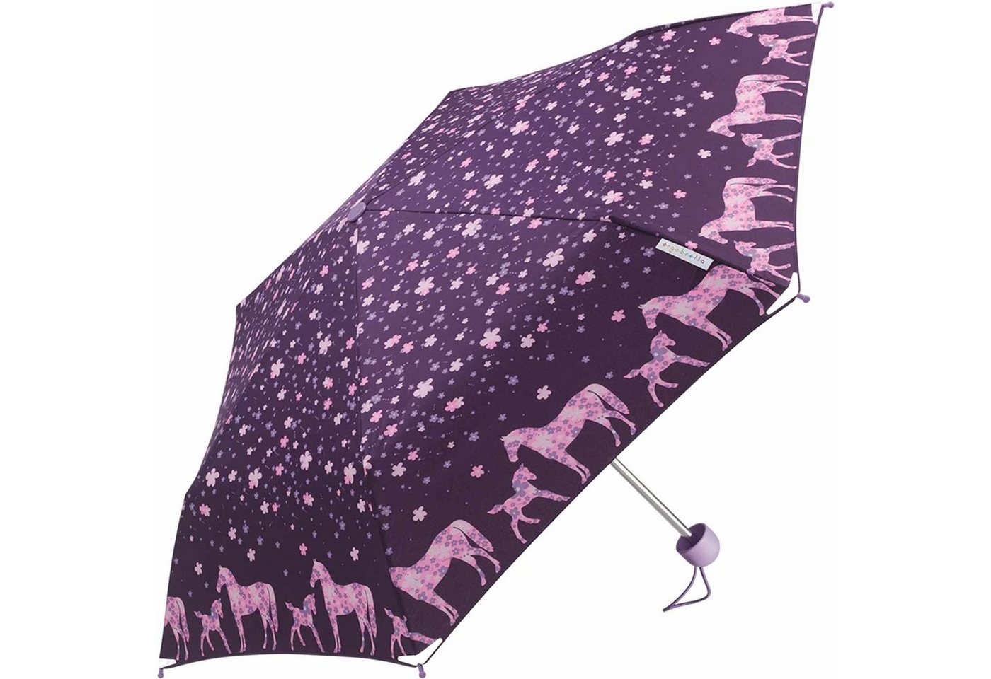 HAPPY RAIN Taschenregenschirm Mini Kinderschirm Basic reflektierend bedruckt, farbenfroh und fantasievoll – Bild 2 von 2