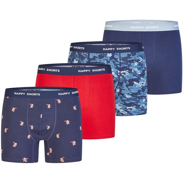 HAPPY SHORTS Boxer Christmas (4-St) Boxershorts, Unterhose, Boxerbriefs