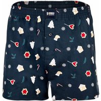 HAPPY SHORTS Happy Shorts Herren Webboxershorts - X-MAS, American Style, Baumwolle, Weihnachtsprint, Größe S in Bunt