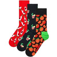 HAPPY SOCKS Happy Socks 3er Pack Unisex Socken - Geschenkbox, gemischte Farben, Größe 36-40 in Rot