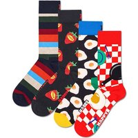 HAPPY SOCKS Happy Socks 4er Pack Unisex Socken - Geschenkbox, Classics, gemischte Farben, Größe 41-46 in Bunt