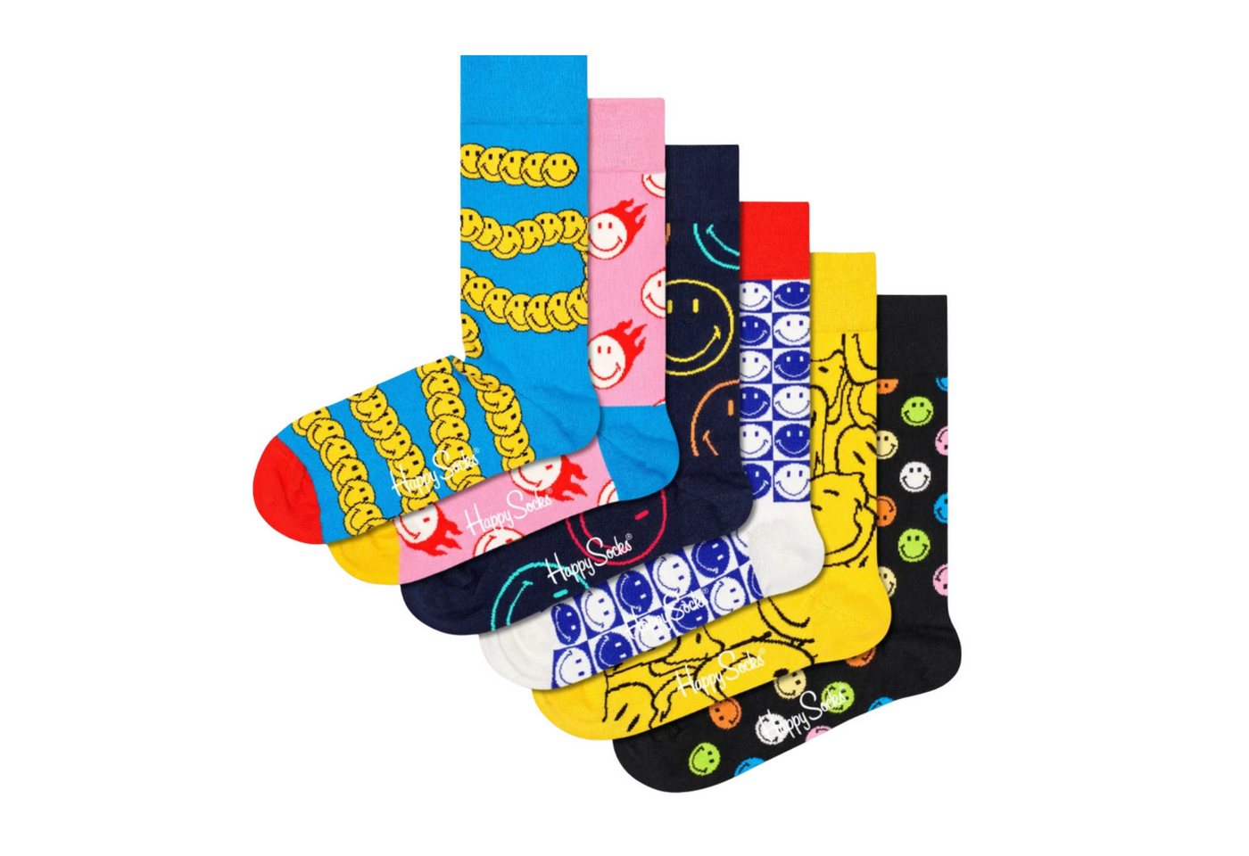 Happy Socks Freizeitsocken 6er Pack Baumwoll Socken mit Motiv Classic, Geschenk, Geburtstag – Bild 3 von 3