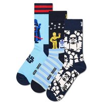 HAPPY SOCKS Happy Socks Herren Socken, 3er Pack - STAR WARS, Geschenkbox, Motivsocken, Größe 41-46 in Bunt
