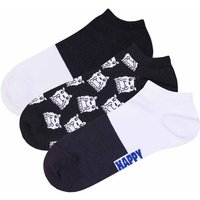 HAPPY SOCKS Happy Socks Unisex Sneaker-Socken, 3er Pack - Low Socks, Muster, Farbmix, Größe 36-40 in Bunt