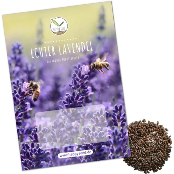 HappySeed Blumensamen 300x Lavendel Samen mit hoher Keimrate - Vielseitig einsetzbar, Blumen