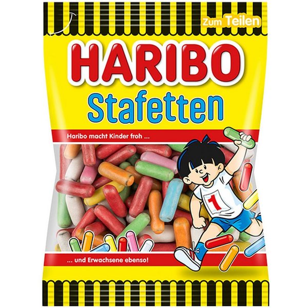 HARIBO Süßigkeit, Haribo Stafetten Lakritz Dragees mehrfach sortiert mehrfarbig 160g
