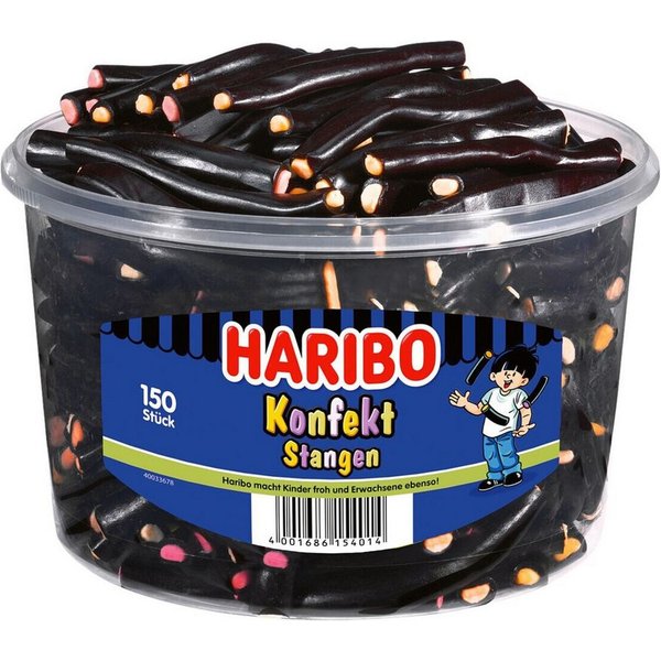 HARIBO Süßigkeit, Haribo Konfekt Stangen Lakritzstangen mit Konfektfüllung 1200g
