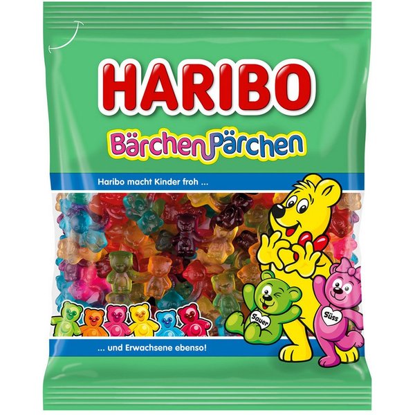 HARIBO Süßigkeit, Haribo Bärchen Pärchen unterschiedlichen Geschmackskombinationen 160g