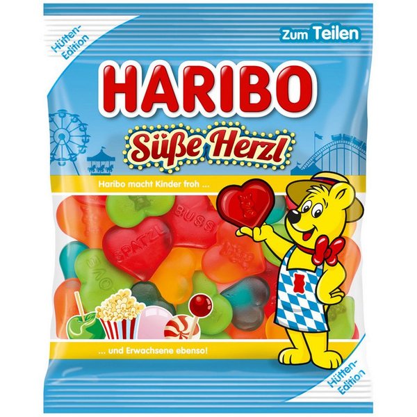 HARIBO Süßigkeit, Haribo Süße Herzl Fruchtgummi mit Schaumzucker zarter Genuss 175g