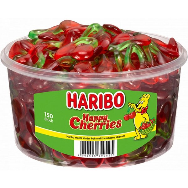 HARIBO Süßigkeit, Haribo Happy Cherries Fruchtgummi Doppelkirschen 150 Stück 1200g