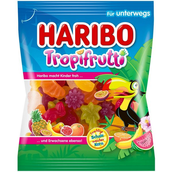 HARIBO Süßigkeit, Haribo Tropi Frutti Fruchtgummi exotische tropischer Mix 100g