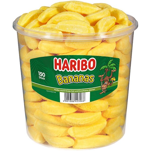 HARIBO Süßigkeit Bananas, Schaumzucker, 1050 g (150 Stück)