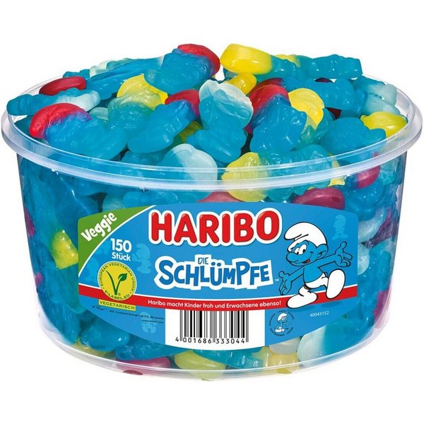 HARIBO Süßigkeit Schlümpfe, 150 Stück, vegetarisch