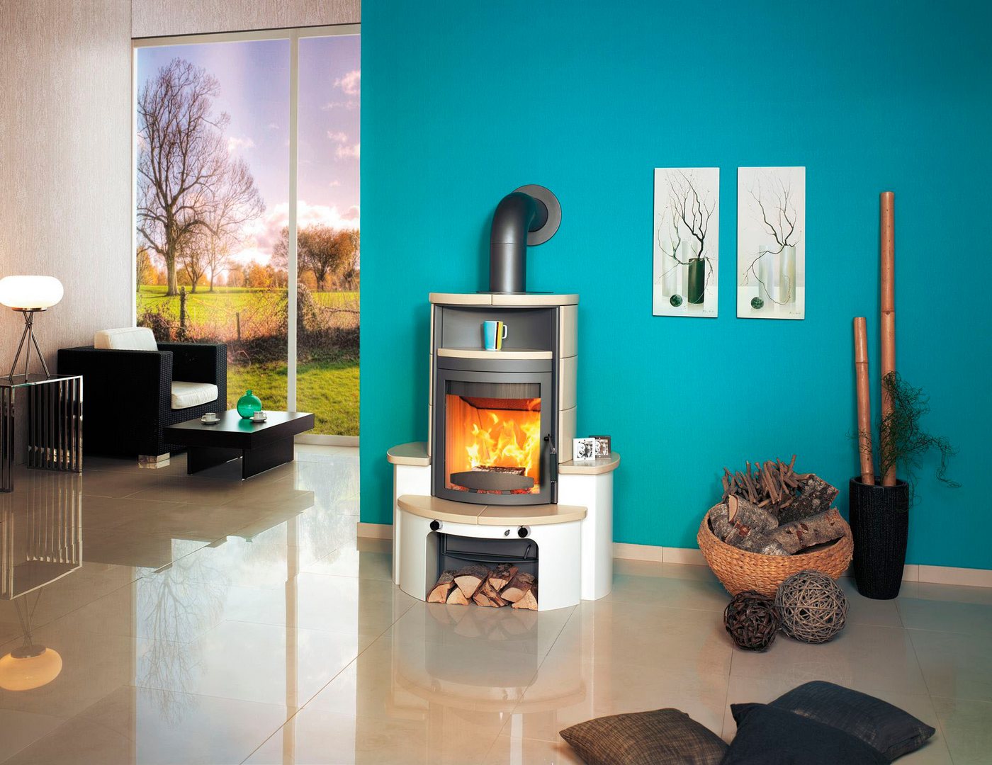 HARK Kaminofen »Avenso GT ECOplus«, 8 kW, Dauerbrand, creme – Bild 2 von 5