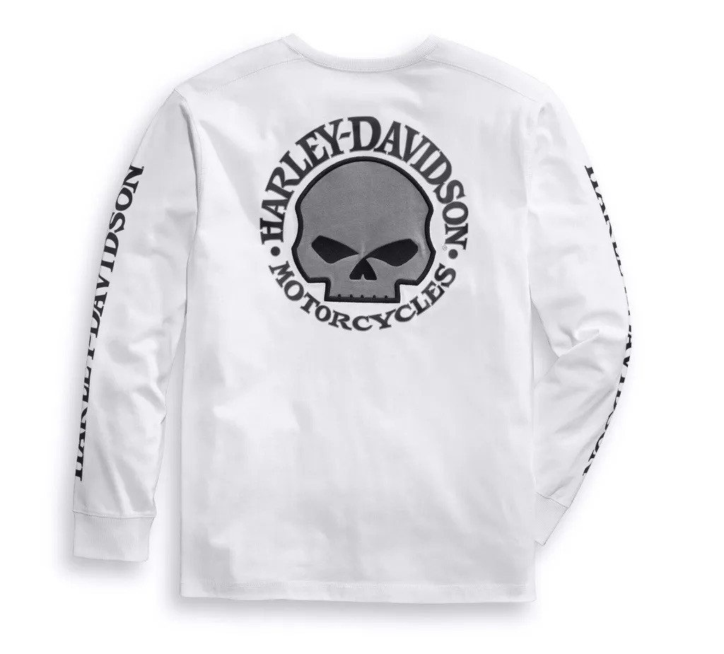 HARLEY-DAVIDSON Langarmshirt Herren Pullover Willie G Skull Longsleeve Langarm Sweater – Bild 2 von 2