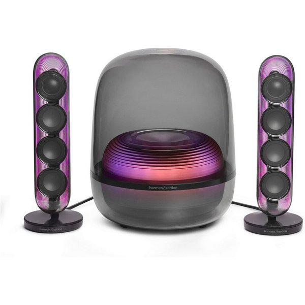 Harman/Kardon SoundSticks 5 2.1 Soundsystem 2.1 (A2DP Bluetooth, Bluetooth, AVRCP Bluetooth, 190 W, 2.1-Channel Bluetooth Speaker mit HDMI)