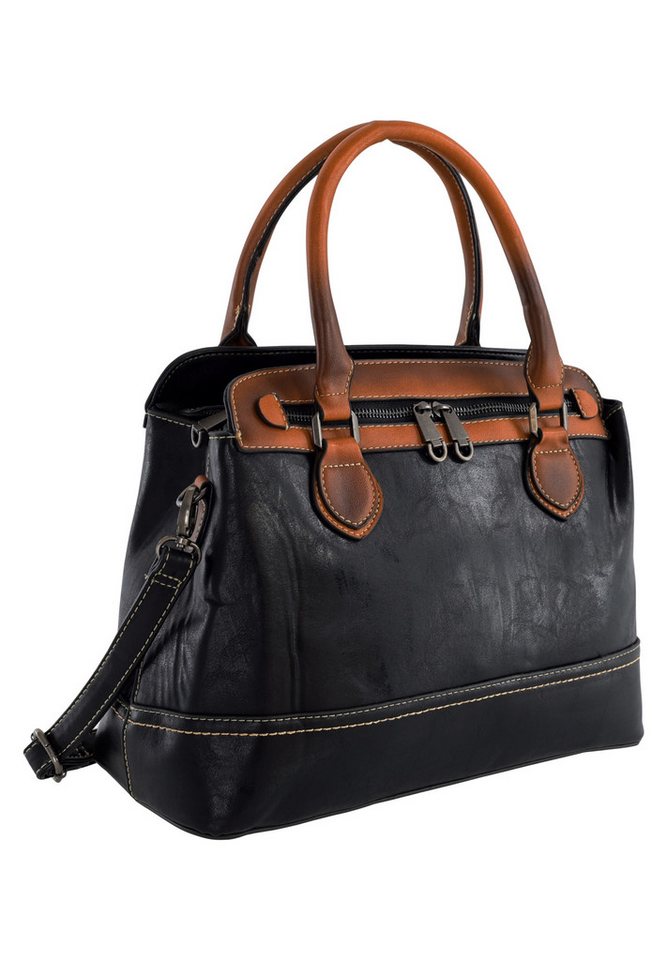 Harpa Henkeltasche VALERA, mit zwei Hauptfächern und Handyfach – Bild 2 von 5
