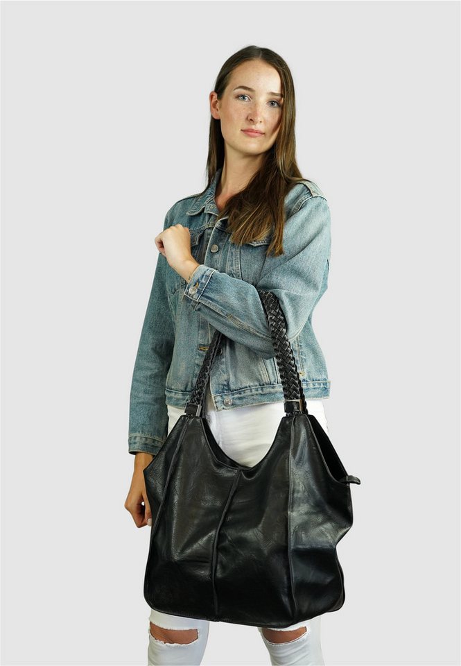 Harpa Schultertasche ZOELLA, mit geflochtenen Henkeln – Bild 5 von 5