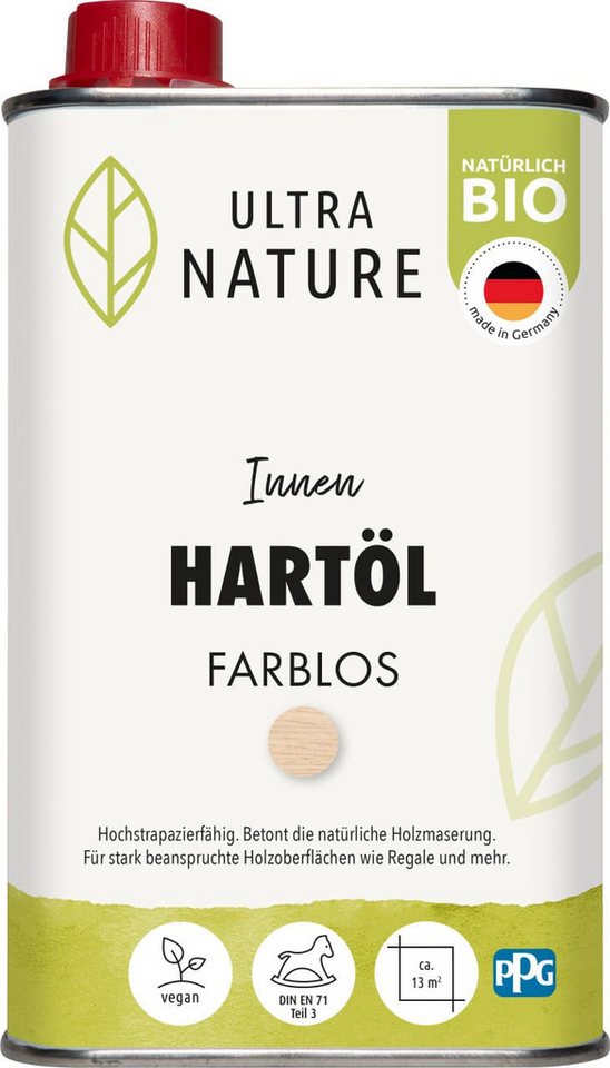 ULTRA NATURE Hartholzöl Ultra Nature HartÖl 0,5 L Farblos – Bild 2 von 3