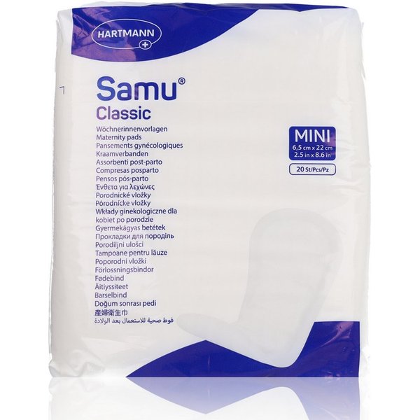 HARTMANN Slip-Einlage Samu Classic Mini 20Stk, Mini, 20-St., hygienische Vorlage in der Wöchnerinnen-Phase