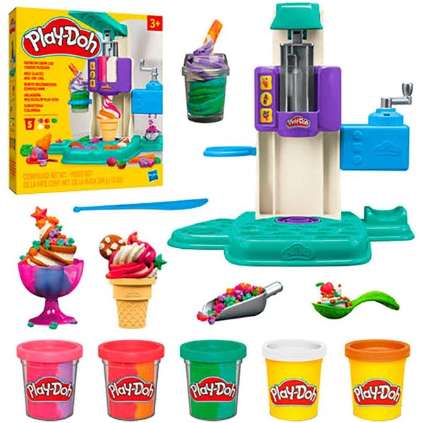 Hasbro Knetform-Set Play-Doh, Bunte Regenbogen Eismaschine