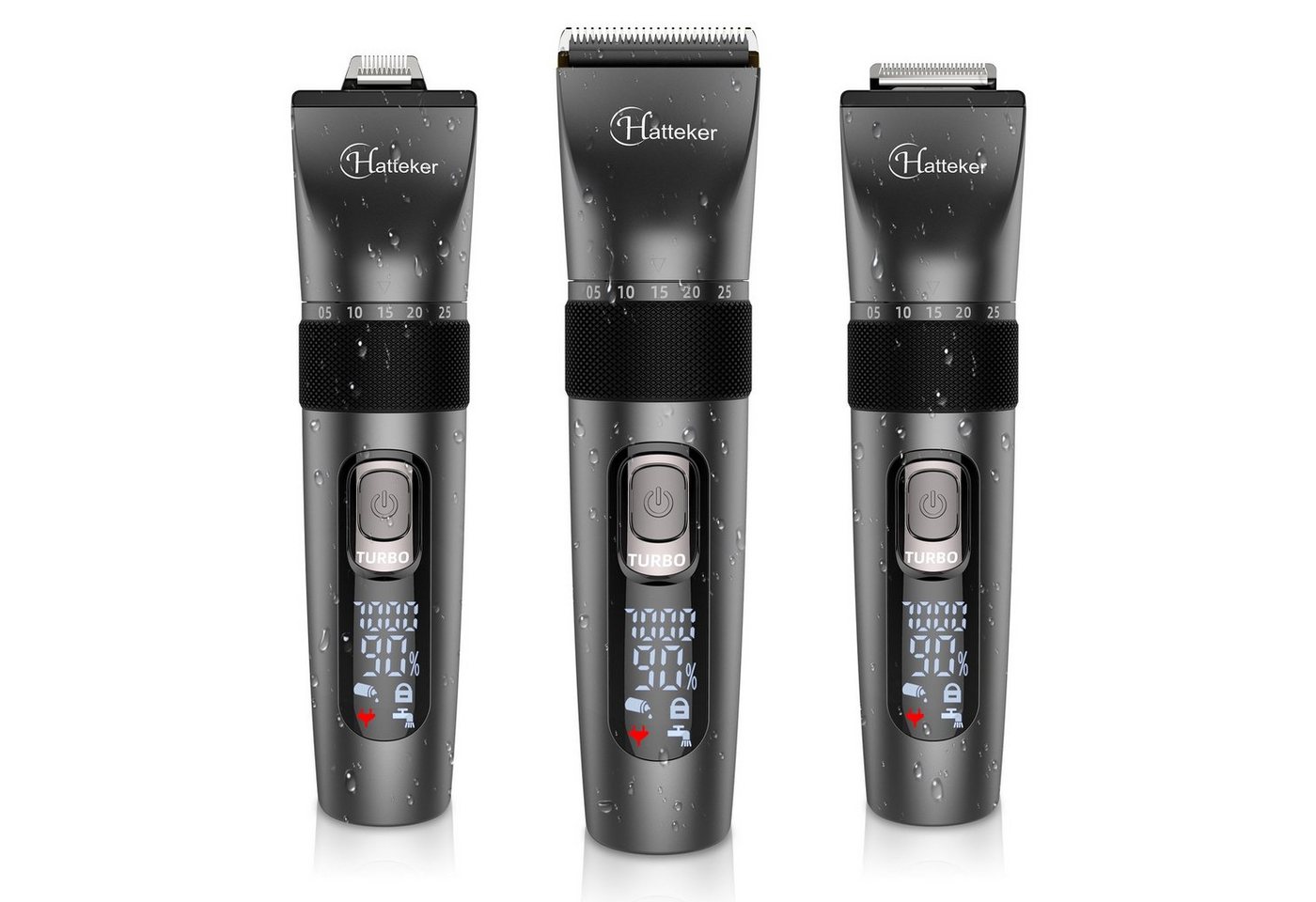 HATTEKER Haarschneider RFC-695, Bartschneider,USB 3 in 1, Akku – Bild 4 von 5