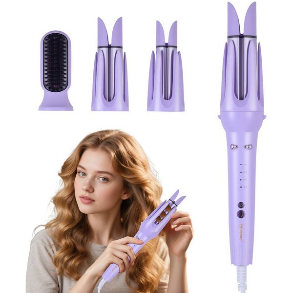 HATTEKER Lockenstab HT-139, 3-in-1 Multihaarstyler,32mm Lockenstab Automatisch, 36mm Lockenstab Große Locken,Haarglättungskamm,160 °C - 220 °C