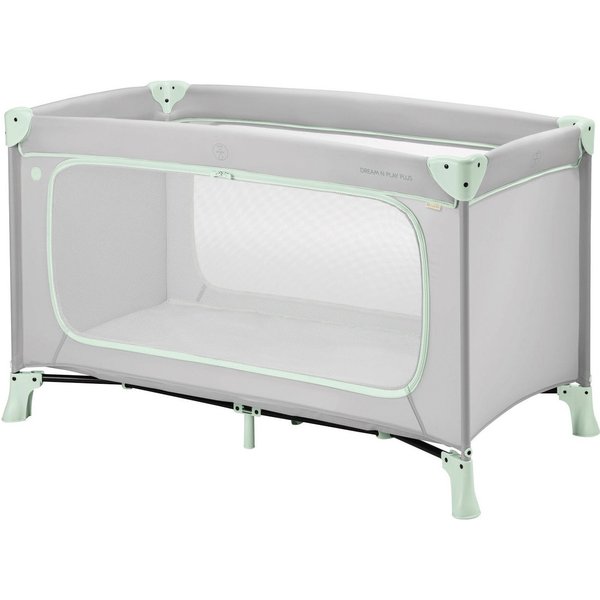 Hauck Baby-Reisebett Dream N Play Plus, Dusty Mint, Vorderausstieg