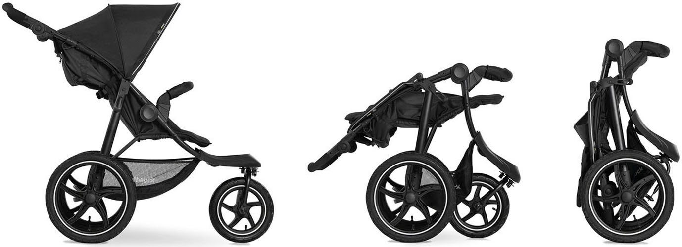 Hauck Dreirad-Kinderwagen Runner 2, black, Kinderwagen, Jogger mit schwenk- und feststellbarem Vorderrad – Bild 4 von 5