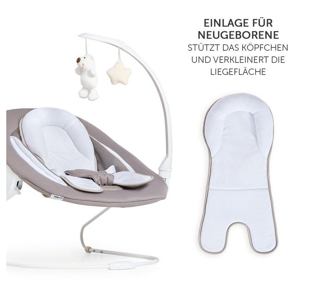 Hauck Hochstuhl Alpha Plus Walnut Newborn Set Deluxe (Set, 4 St), Holz Babyhochstuhl ab Geburt inkl. Neugeborenenaufsatz & Sitzauflage – Bild 4 von 5