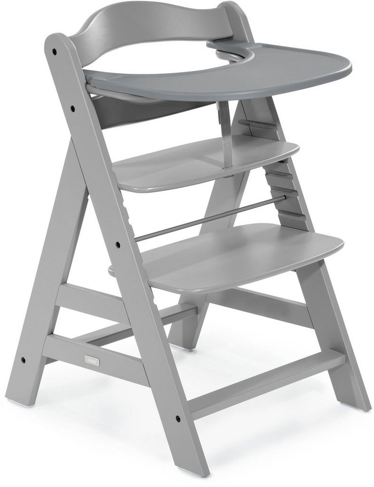 Hauck Hochstuhltablett Alpha Click Tray, grau, Kunststoff, Hauck Hochstuhl Alpha+ – Bild 3 von 5