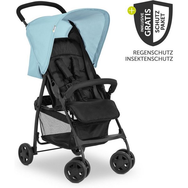 Hauck Kinder-Buggy Buggy - Blue, Reisebuggy nur 5,9 kg mit Liegeposition, Einhand-Faltung & Zubehör